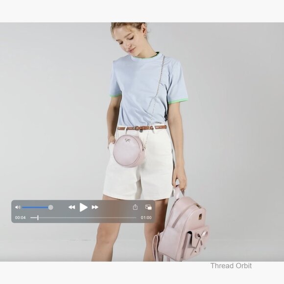 PU Leather Backpack with Bow Detailing, Adjustable Straps, 5 Pockets